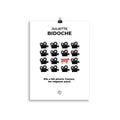 Affiche JULIETTE BIDOCHE avec caméras noires et élément rouge au milieu